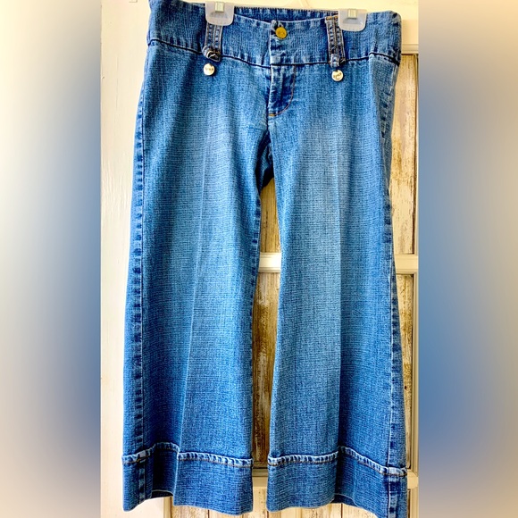 Denim Gaucho Pants - Picture 2 of 2